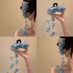 花落知多少~森系仙美花朵发夹春季彼岸花头饰新中式流苏发饰女ins
