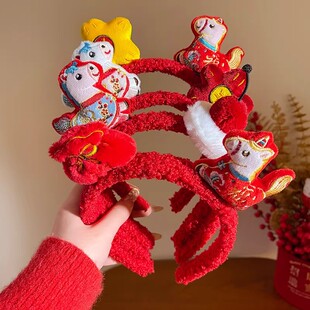 2026新年春节发箍马年生肖小马头箍成人儿童发卡头饰元旦节装饰品