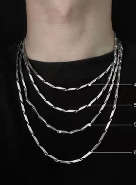 项链男潮男个性简约钛钢链子