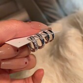 精致四件套锆石耳扣甜酷辣妹耳钉闪钻爆闪气质高级感冷淡风耳钉女