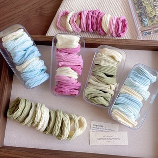 10根无接缝发绳女新款 高弹力扎头发皮筋发圈成人耐用皮套头绳头饰