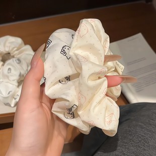 可爱卡通凯蒂猫大肠发圈女甜美儿童白色发饰高颜值扎头女孩发绳