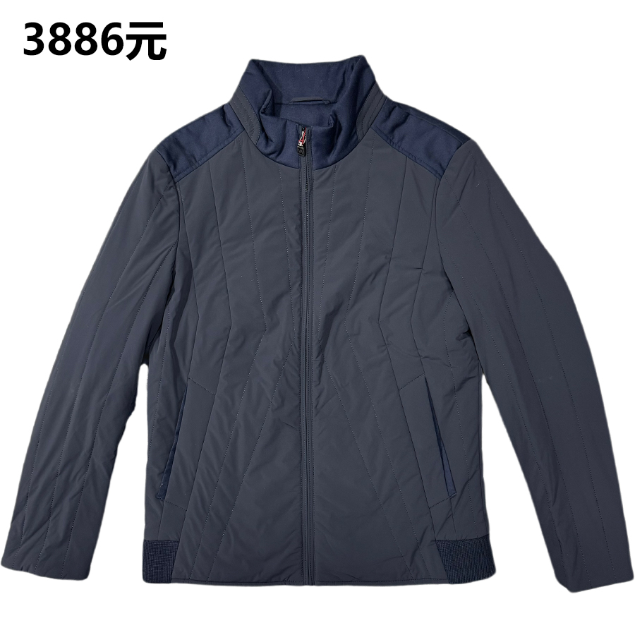 一线品牌专柜正品原3886元男士商务休闲棉服秋冬保暖立领修身拉链