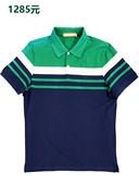 纯棉透气翻领修身 微瑕品牌正品 夏 商务休闲短袖 T恤 撤柜1285元 男士