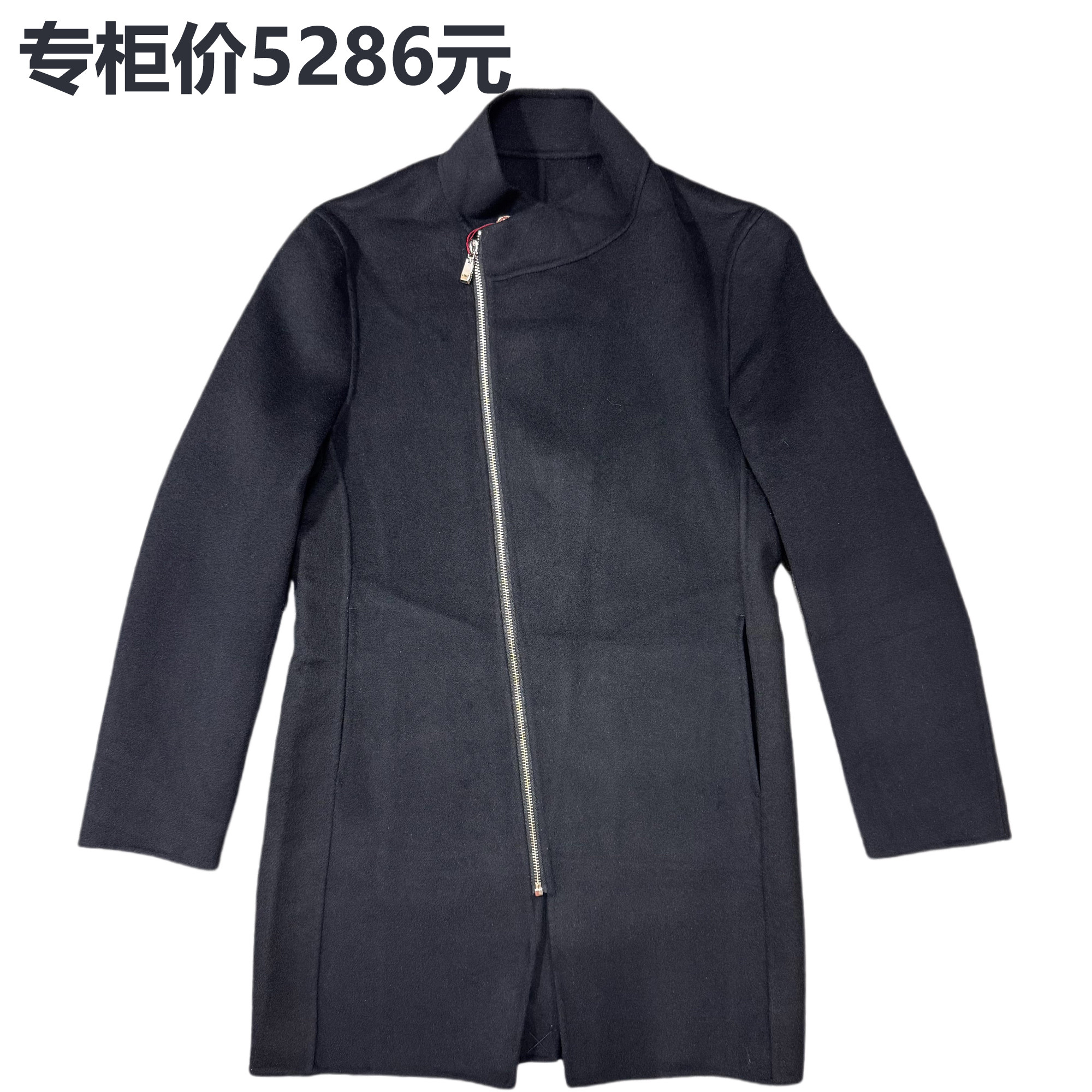 男士纯羊毛中长款立领呢大衣秋冬
