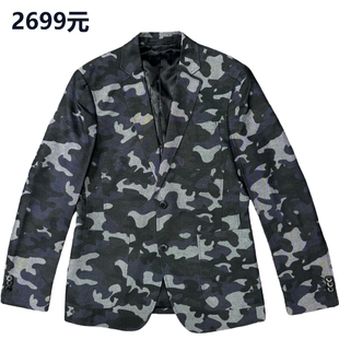 正品 便西服修身 2699元 时尚 外套防水防风两粒扣单开叉 男士 商场同款