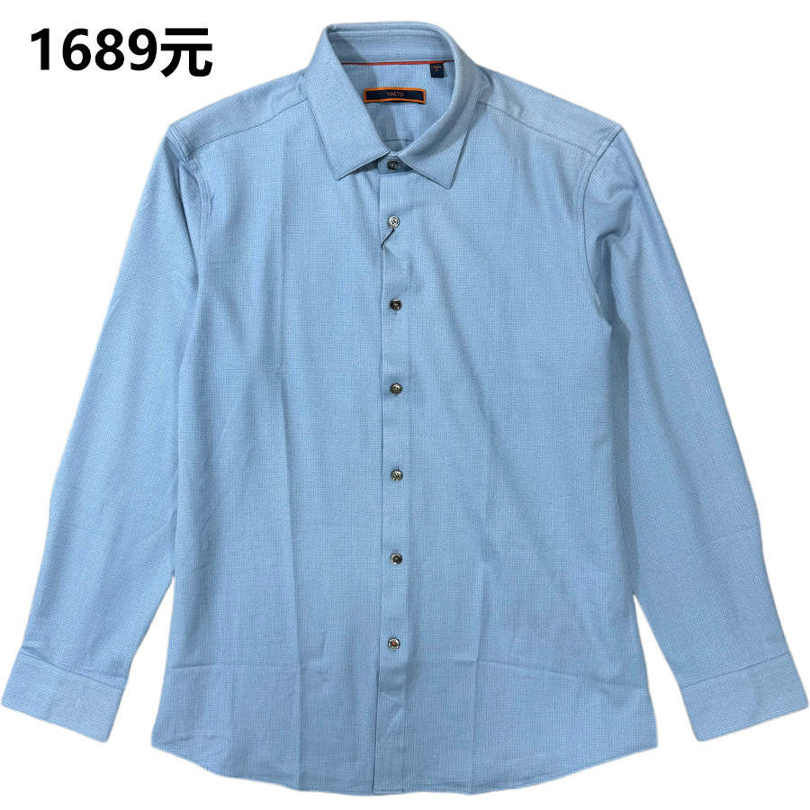 瑕疵正品原1689元男士时尚长袖衬衫休闲都市青年耐磨抗皱日常上班