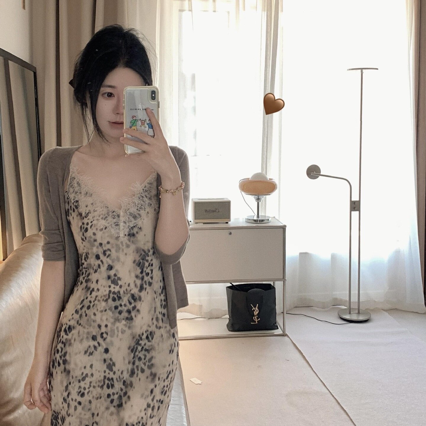 御姐法式温柔风豹纹蕾丝拼接吊带连衣裙巨好看掐腰包臀长裙子26夏