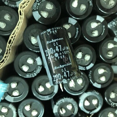 200V47uF 25X40 RUBYCON/红宝石 铝电解电容器 LPHR 105℃ 原装
