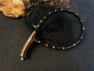 捞鱼抄网溪流微物路亚抄网便携涂胶捞网钓鱼实木紫竹鞭手抄网定制