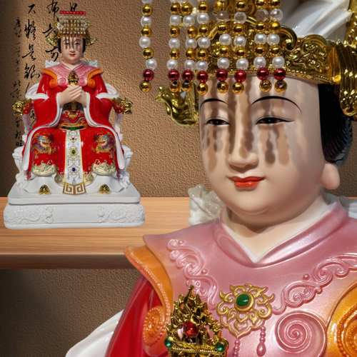 妈祖娘娘像湄洲岛妈祖神像天后圣母娘娘真身像精品汉白玉瓷像摆件