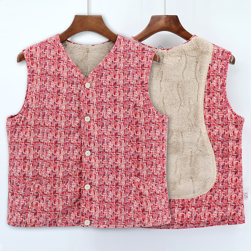 中老年女大码马甲妈妈羊毛贴片三层加厚无袖坎肩奶奶加绒保暖背心,女士内衣/男士内衣/家居服,保暖背心,淘宝优惠券,粉丝福利购,淘宝优惠卷