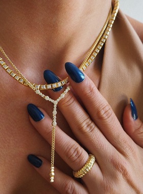 穿搭不掉色小众设计感小众风高级感通勤风锁骨链cleanfit长项链