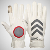 男士 皮手套站岗执勤交通指挥安保巡逻加厚加绒保暖防风水反光 冬季