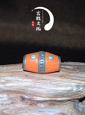 藏区料器手工隔珠文玩佛珠配饰