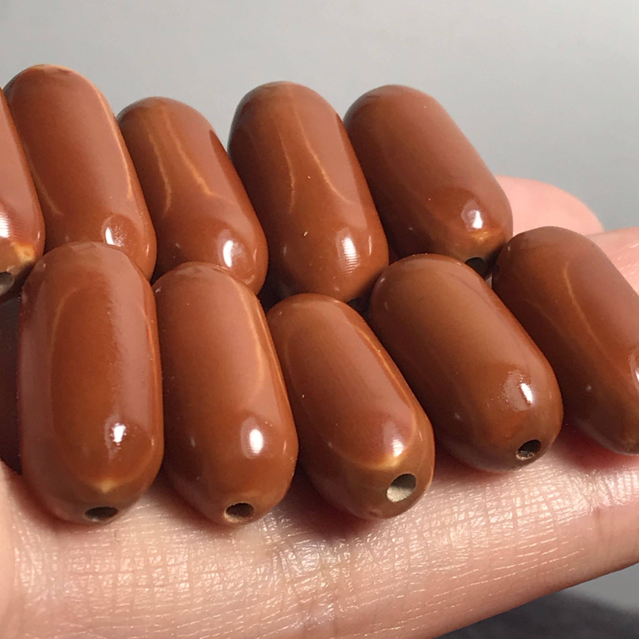 橄榄核桶珠手串老油核超小籽1.小众木作
