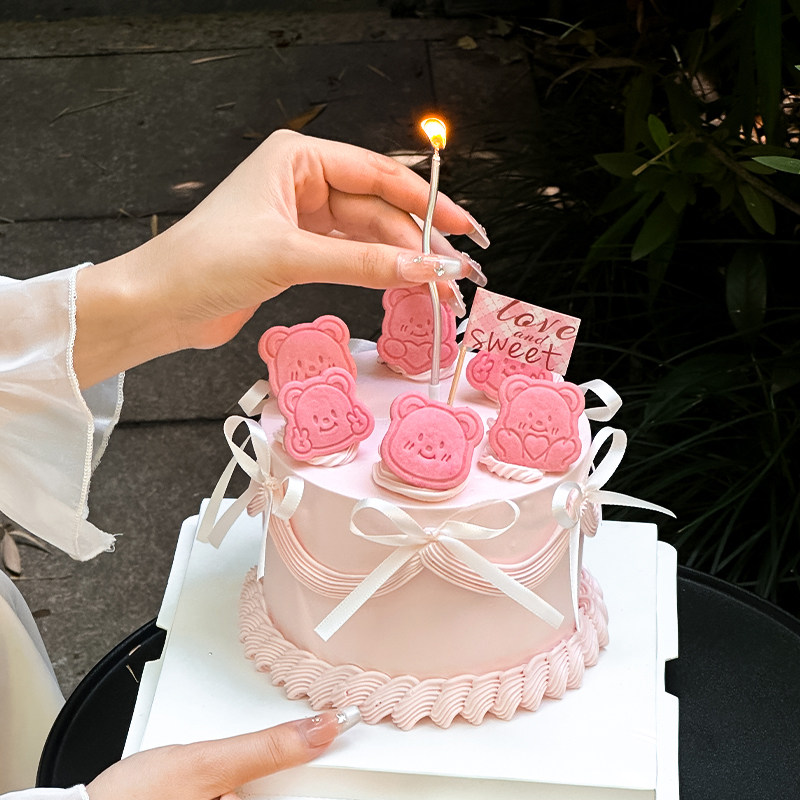 2.14情人节蛋糕装饰粉色黄油小熊饼干蛋糕装饰插件情人节插旗点缀,节庆用品/礼品,节日装扮用品,淘宝优惠券,粉丝福利购,淘宝优惠卷