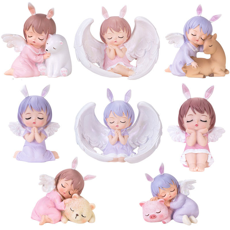 网红儿童生日蛋糕摆件可爱天使安妮公主烘焙蛋糕装饰摆件卡通装扮