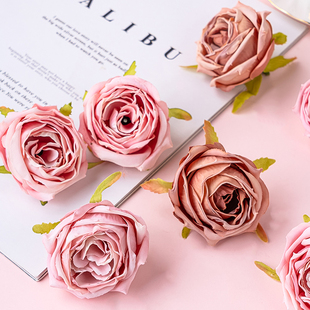 仿真玫瑰花蛋糕装饰插件七夕情人节女神生日派对甜品台唯美装扮