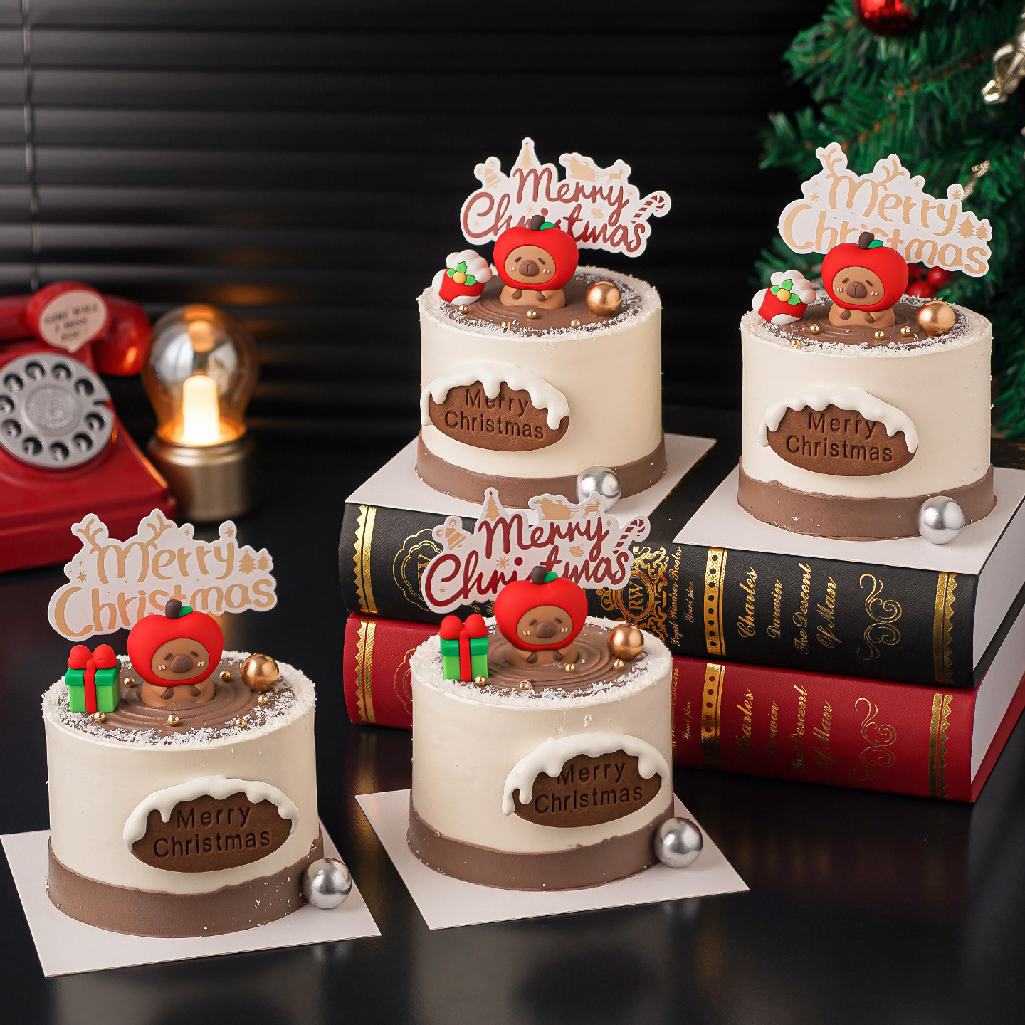 2026圣诞节苹果豚卡皮蛋糕装饰摆件Merry Christmas字母装扮插牌,节庆用品/礼品,蛋糕/烘焙装饰用品,淘宝优惠券,粉丝福利购,淘宝优惠卷