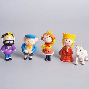 西游记主题师徒四人取经生日蛋糕装饰孙悟空猪八戒唐僧白龙马摆件