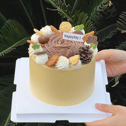 板栗松鼠饼干蛋糕装饰品