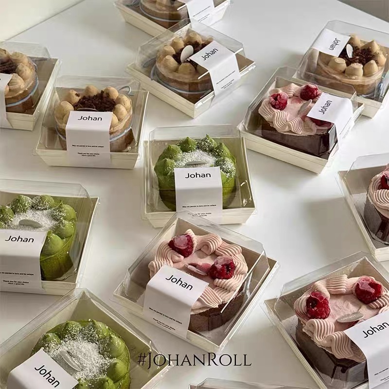 网红2寸3寸蛋糕包装盒透明加高四寸切块蛋糕盒提拉米苏甜品打包盒