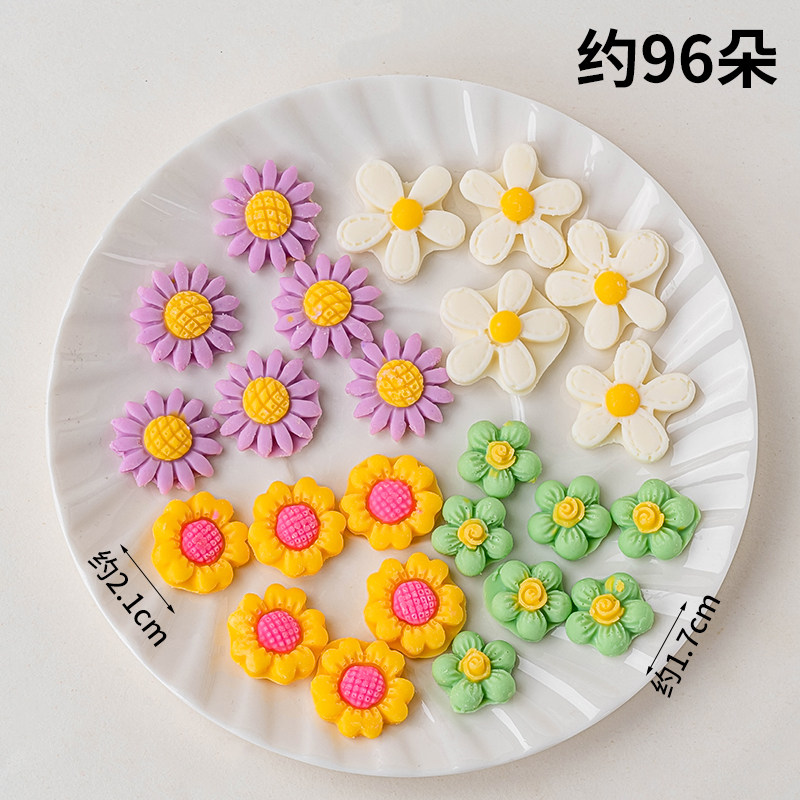 代可可脂巧克力小花蛋糕装饰立体小雏菊向日葵花朵生日派对装扮