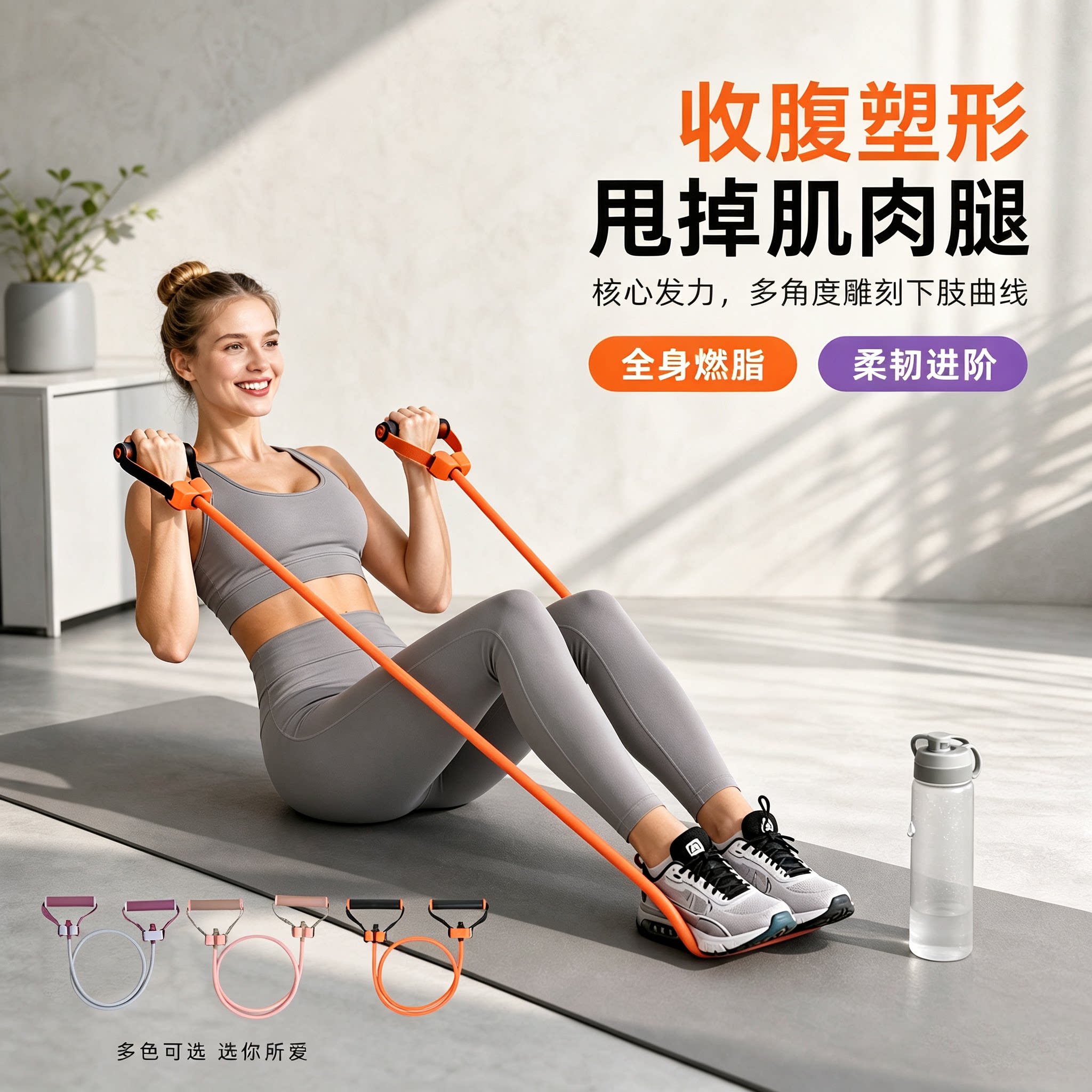 瑜伽阻力带健身男女弹力绳
