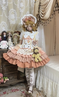 新款 送大KC阶梯尾款 十三目原创lolita复古doll大拖尾 1R意向金