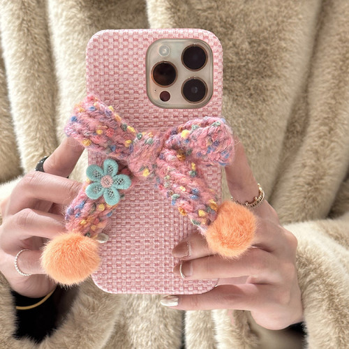 日韩ins风针织纹苹果手机壳