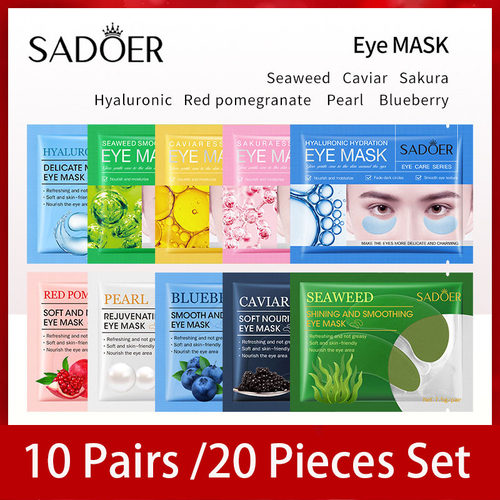 20 PCS Seaweed Caviar Pearl Eye Mask Moisturizing Crystal Co