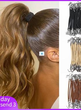 10pcs BPonytail Rubber Elastic Hook Hair Bands For Women马尾