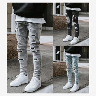 Jeans Streetwear Fashion Men Pencil Pants Slim Denim Trouser