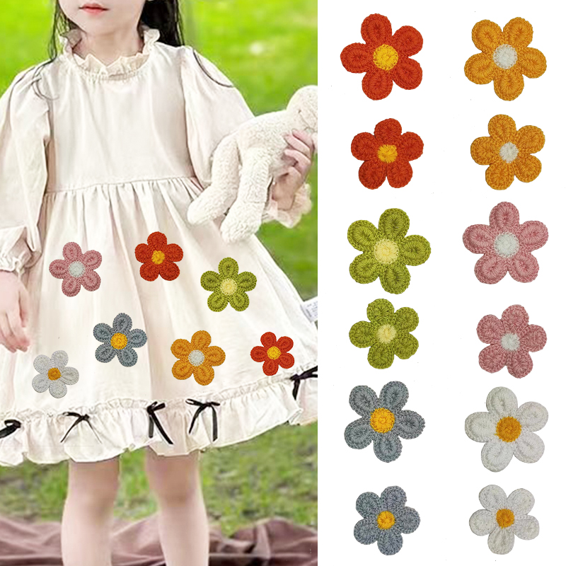 刺绣花卉装饰贴T恤帽裤子修补贴