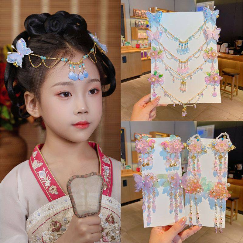 汉服头饰女儿童流苏古风发饰女款发卡古装女童公主配饰小女孩发夹,饰品/流行首饰/时尚饰品新,发饰,淘宝优惠券,粉丝福利购,淘宝优惠卷