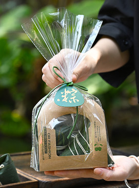 粽子2/4个包装袋端午包装盒防水防油烘焙食品级i咸鸭蛋礼品打包袋