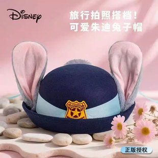 正版迪士尼疯狂动物城兔子警官帽子朱迪兔耳朵狐狸尼克发箍周边