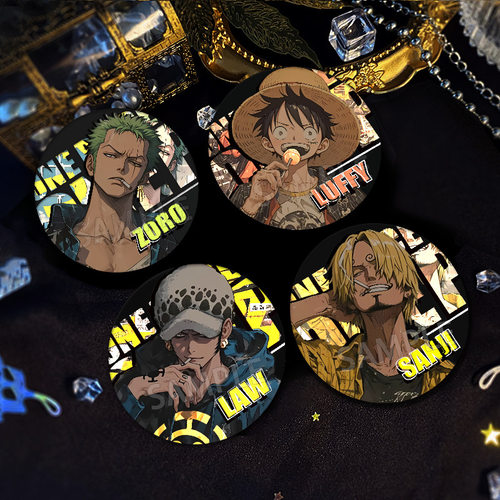 海贼王同人吧唧谷子反光动漫徽章
