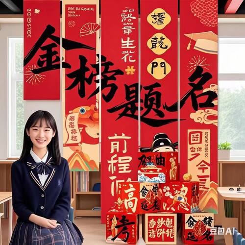 金榜题名装饰布置条幅