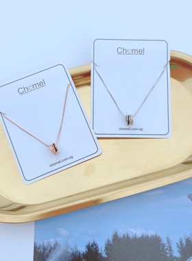 CHOMEL现货特价正品黑白交叉项链