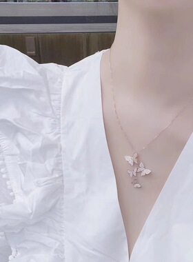 现货新加坡蝴蝶飞舞项链