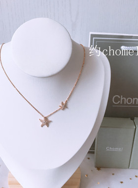 现货新加坡凹造型节日礼物锁骨链