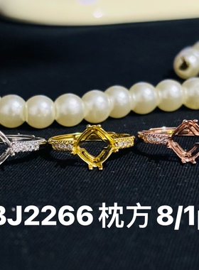 镶嵌戒指925银镀白金黄金