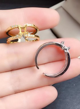 戒指空托伯利尔镀白金