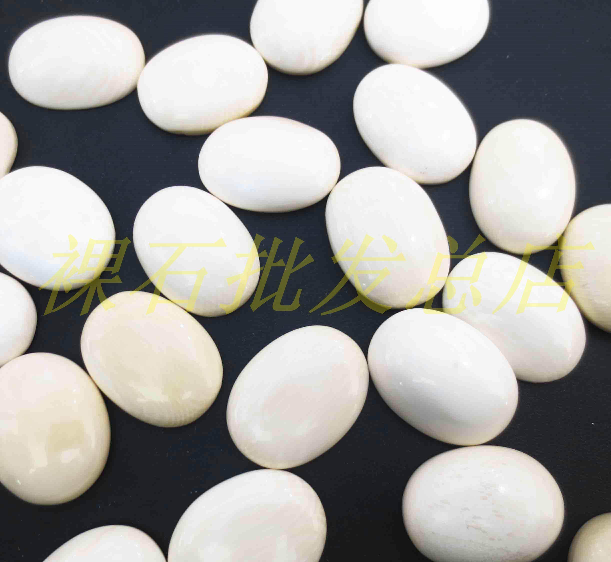 天然猛犸象牙戒面裸石10*14-12*16-13*18-15*20镶空托用纹路清晰