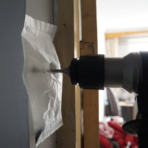 打孔防水防尘袋水钻空调钻孔打洞接水袋打孔袋子防水罩电锤防尘袋