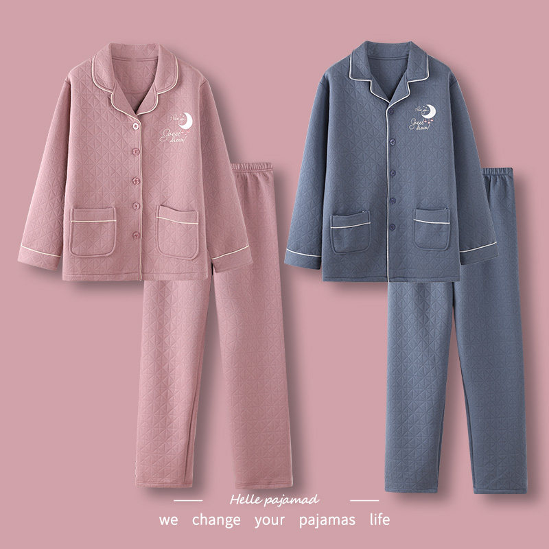 浪莎秋冬季情侣睡衣女款空气棉加厚纯棉夹棉男士高级感家居服套装,女士内衣/男士内衣/家居服,睡衣/家居服套装,淘宝优惠券,粉丝福利购,淘宝优惠卷