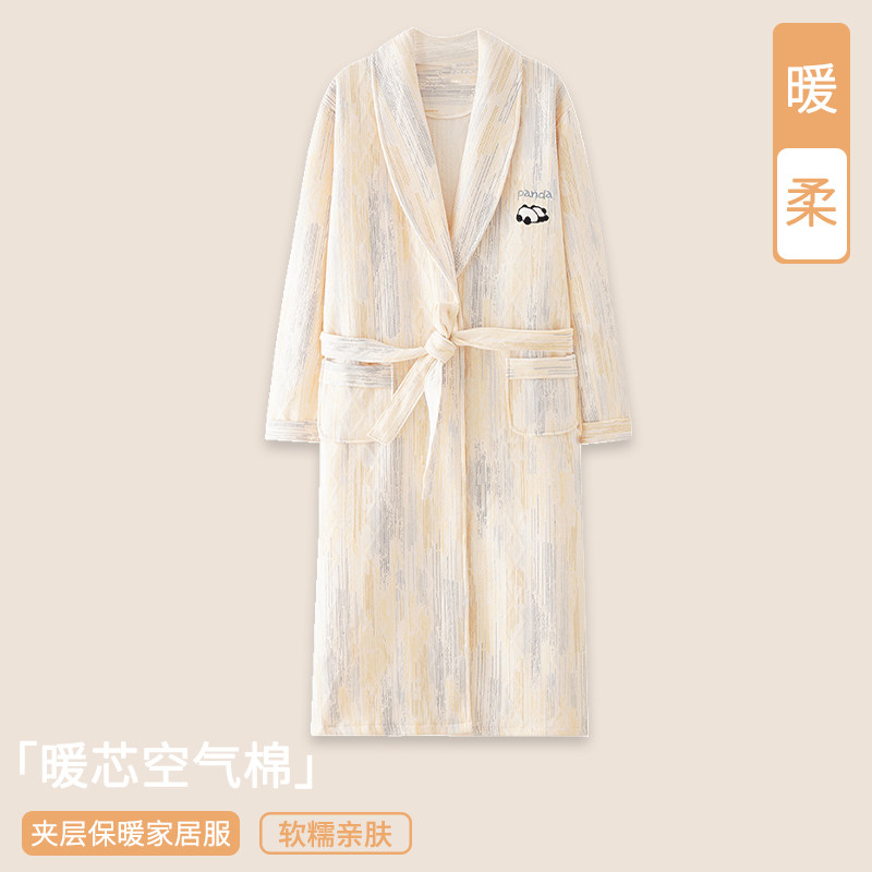浪莎空气棉睡袍女秋冬季加厚保暖夹层纯棉2025新款浴袍睡衣家居服,女士内衣/男士内衣/家居服,睡袍/浴袍,淘宝优惠券,粉丝福利购,淘宝优惠卷