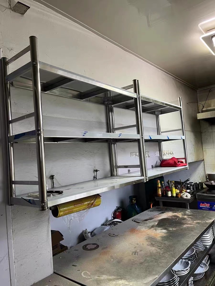 厨房置物架不锈钢壁挂式带围栏2三层挂墙微波炉碗盘收纳墙上吊架,厨房/烹饪用具,厨房置物架/置物柜/角架,淘宝优惠券,粉丝福利购,淘宝优惠卷